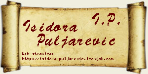 Isidora Puljarević vizit kartica